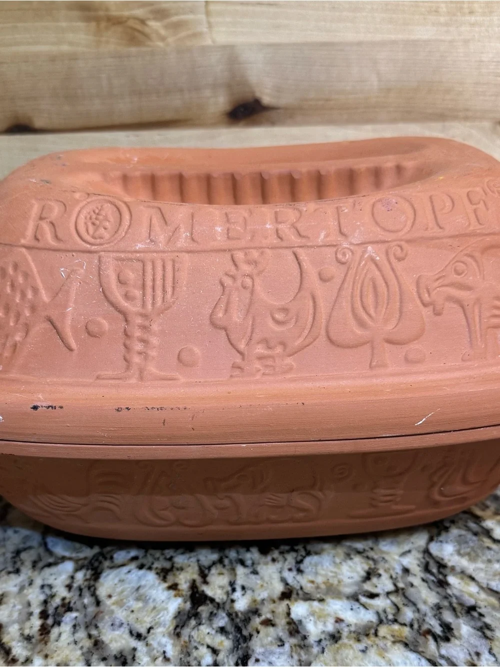 Vintage Romertopf Terracotta Clay Baker Roaster Unglazed Bay Keramik #111